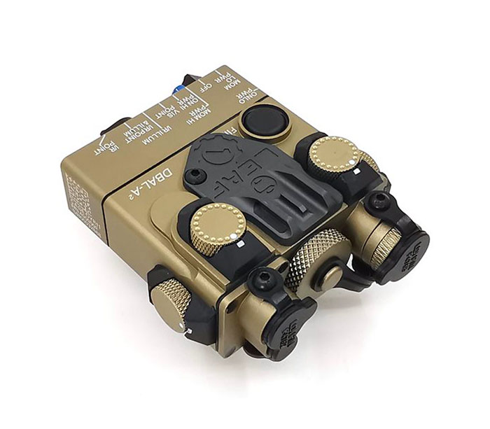 DBAL-A2 AN / PEQ-15A Type IR (Infrared) +Red Laser Lenses TAN